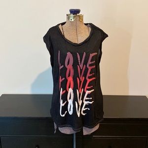 Burnout Graphic Tank Top size L